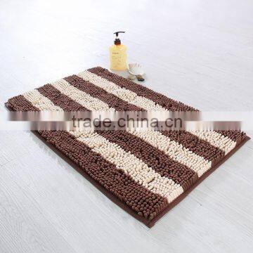 Washable microfiber chenille bathroom rugs/carpets/mats