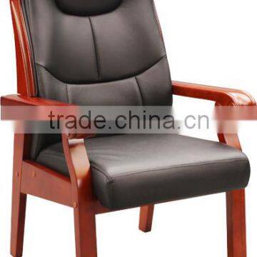 hot selling wooden frame leather seat antique style classic design chair