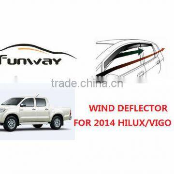 Window Visor Sun Visor Wind Weather deflector for 2014 TOYOTA HILUX VIGO