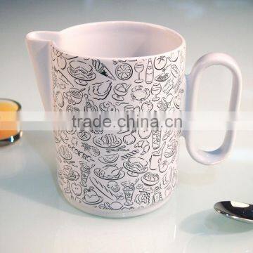 Special decal ceramic milk jug