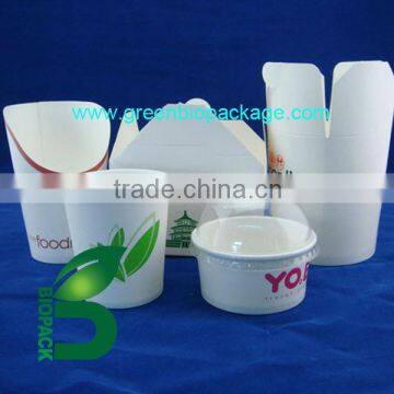 Disposable pla lined paper tableware