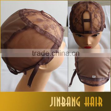 2016 Best selling Wholesale Brown Lace Wig Caps For Making Wigs Adjustable Wig Cap In Stock