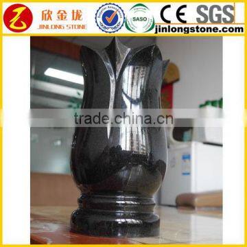 black monument lotus vase