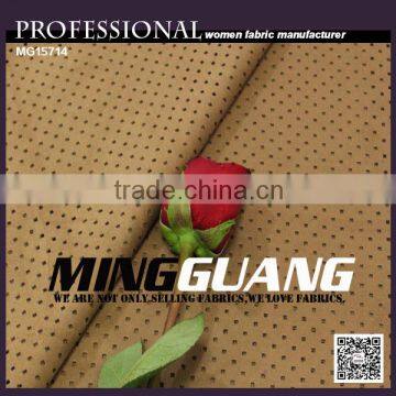 China Direct Factory 2016 Fashion Faux Suede Punching Fabric 95% Polyester 5% Spandex for Ladies Jacket,ladies Dress photo-2