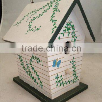 Eco-friendly decorative plywood birdhouse pine wood birdcages