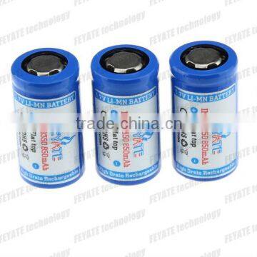 2013 NEWEST IMR 18350 LiMn Baterry 850mah High-Drain Button top / flat top 3.7V Li-mn battery