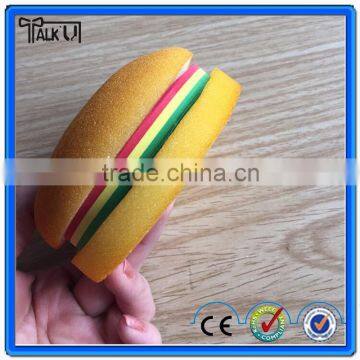 Funny shaped hamburger sponge sticky notepad, Colorful self adhesive removable sticky memo pad