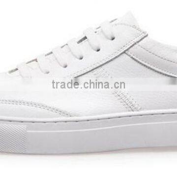 White Genuine Leather Sneakers