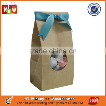 Custom design kraft window paper bag