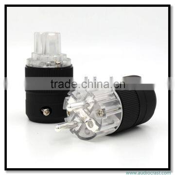 OEM/ODM Made Silver Plated Pure Copper European Hifi Power Audio Power Connectors photo-4