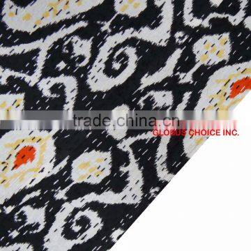 Indian Handmade Quilt Twin Kantha Bedspread Cotton Black Patch Blanket Jaipur