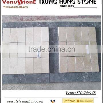 74*148 Crema Marfil Polished Marble Mosaic Tiles photo-6
