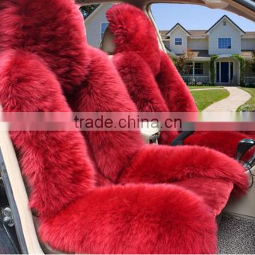 Luxury Interior Thick Wool Sheepskin Rug Fleece Universal Cushion for Automobile Decoration and Warm in Winter