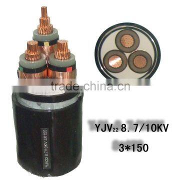 Cu/Al Conductor PVC/XLPE Insulated PVC Sheathed 3 Core Power Cable