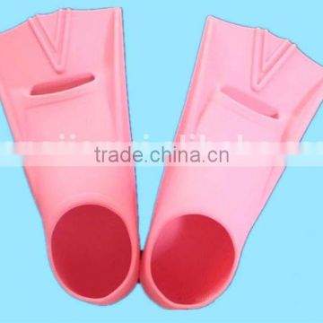 pink color swimming fins silicone for adults and kids