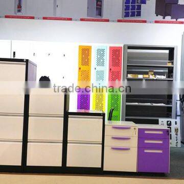 Metal Moving Filing Storage With Central Lock Mobile Pedestal File Cabinet photo-6
