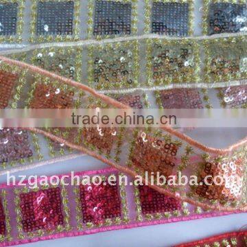 Multicolourful lace ribbon