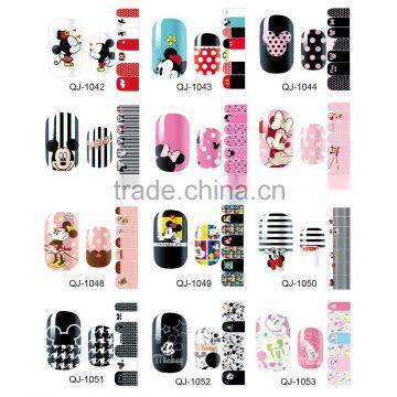 Nail Tools 1 Sheet Waterproof Nail Stickers Art Decals Stickers Water Transfers Decal Cartoon Minnie 16 Desgins For Your Choose