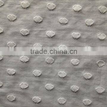 100% cotton voile fabric, dot jacquard fabric for dress