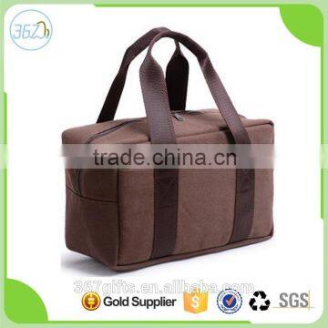 2016 Popular Latest Products Tote Handbag Brown Canvas Cooler Bag