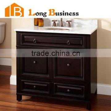 LB-LX2007 Classical model of solid wood bathroom vanity, free standing bathroom cabinets