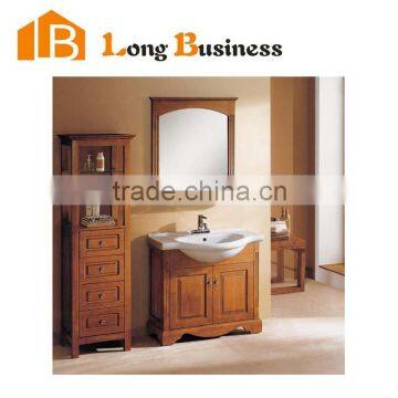 LB-JL2012 America style modern bathroom vanity oak solid wood clearance bathroom vanities