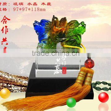 Hot Sales!! Crystal Liuli Pixiu Craft And Fengshui Gift