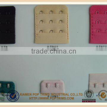 Nylon or polyester bra hook and eye tape