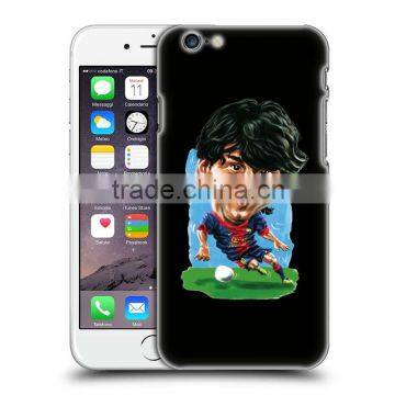 3D embossed comic football star PC TPU plastic mobile phone case for iphone 5