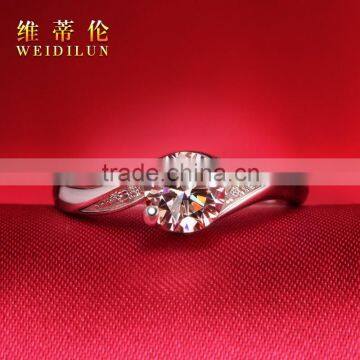 925 Sterling Silver Antique Ring Dropshiper Jewelry Synthetic Diamond Platinum Diamond Finger Rings