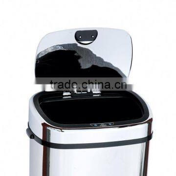 8 10 13 Gallon Infrared Touchless Dustbin Stainless Steel Waste Bin Auto Beautiful Garbage Cans SD-007 photo-5