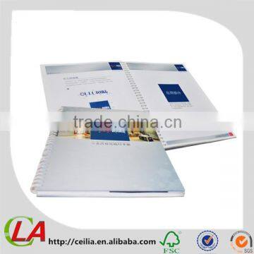 2014 C2S Art Paper Interior Hard Cover Wire Binding Book