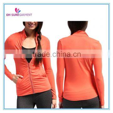 womens fitness jacket, gym jacket, nylon yoga jacket