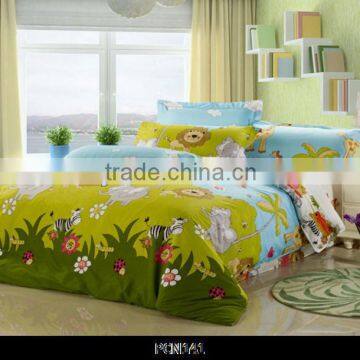 Chinese lastest animal pattern design cotton bedding set children bed sheets cheap bedding set