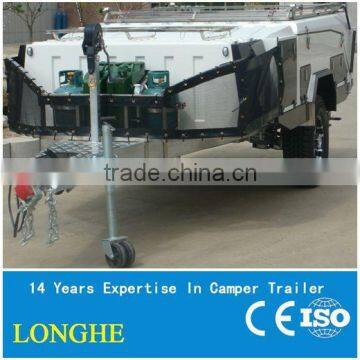 Rongcheng Fiberglass camper trailer rear folding LH-CPT-04F