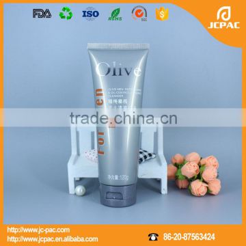 120ml facial cleanser for man cosmetic plastic packaging tube