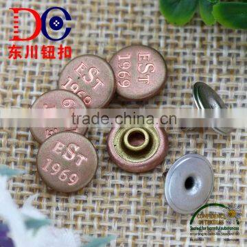 SGS Fashion Metal Jean Rivet With Embossed Logo Rivet Stud for Shoes photo-2