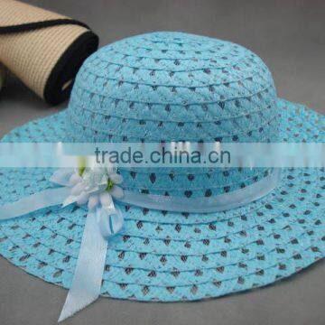 Low price customized raffia straw hat for kids