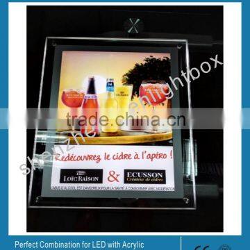 Super Thin LED Crystal Light Box acrylic led frame Slim LED Acrilico A2 size