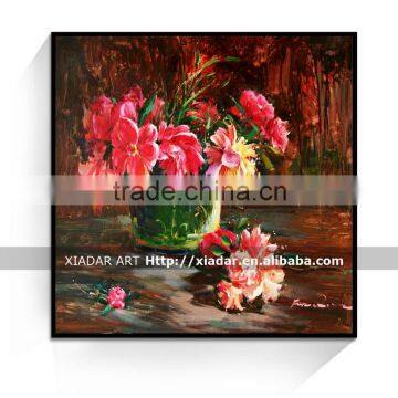 Shu1787 wall decor fabric flower painting designs