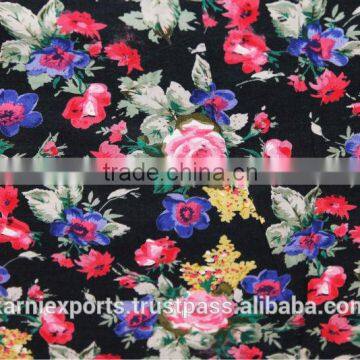 Multi color Floral Print fabric, beautiful new floral print