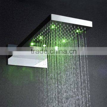 Concealed Led 3 Color Shower Mixer 3 Function Wall Mounted Thermostatic Shower Faucet Mixer With Hose