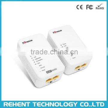Smart Homeplug AV 500Mbps HyFi Powerline Ethernet Adapter Wireless Starter Kit 2016 New Product photo-2