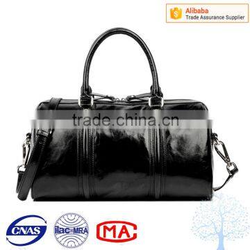 New desgin women genuine leather travel bag with different color