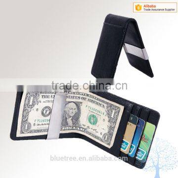 USD money clip wallet in genuine leather