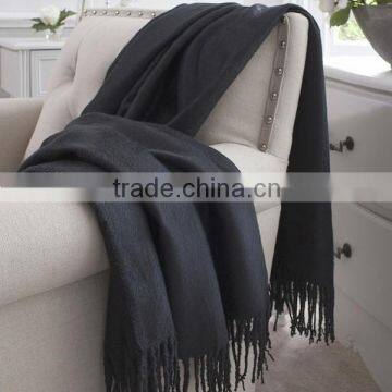 Grey Pure Silk Throws