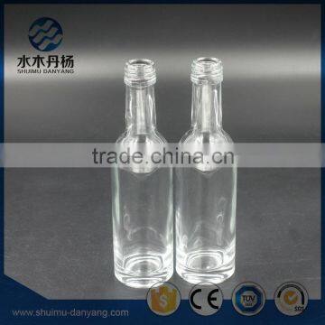 Hot selling 100ml cylinder clear glass drinking bottle glass wine bottle