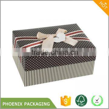 Lid and base ribbon box packaging supllier from China