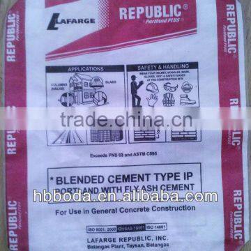 laminated pp woven 50 KG cement bag