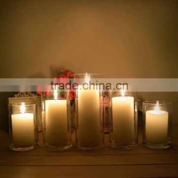 Clear Glass Candle Holder